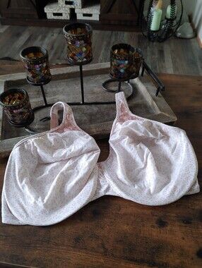 Bali 40DDD Gorgeous Blush Pink Floral Unpadded Underwire Bra